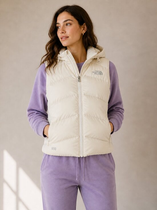 The North Face Jackets & Blazers - The North Face White Quilted Goose Down Vest – Size S | 550 Fill